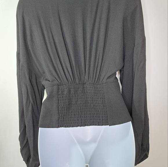 Abercrombie & Fitch Black Long Sleeve  Button-Up Top Size Small - Picture 10 of 14